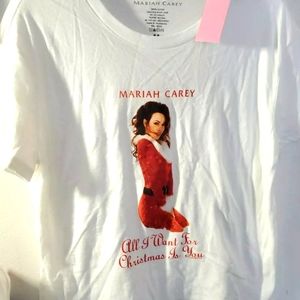 Mariah Carey medium holiday t shirt.  All I want for Christmas New with Tags